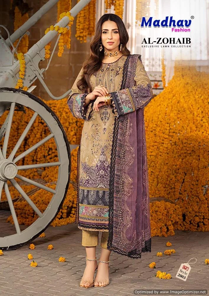 Madhav Al-Zohaib Vol 2 Cotton Wholesale Readymade Pakistani Salwar Suit Catalog — Wholesale Pakistani Suits, MPA wholesale from Surat — view 2